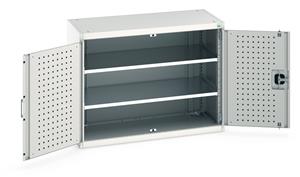 Bott Industial Tool Cupboards with Shelves Bott Perfo Door Cupboard 1050Wx525Dx800mmH - 2 Shelves